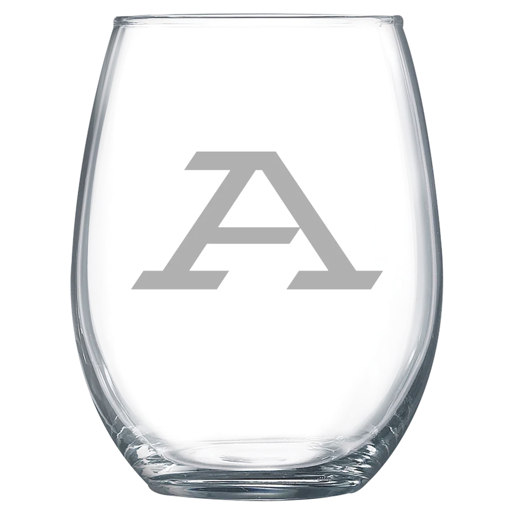 University of Akron Polar Camel 15 oz. Stemless Wine Glass