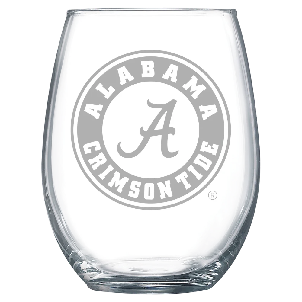 University of Alabama Polar Camel 15 oz. Stemless Wine Glass