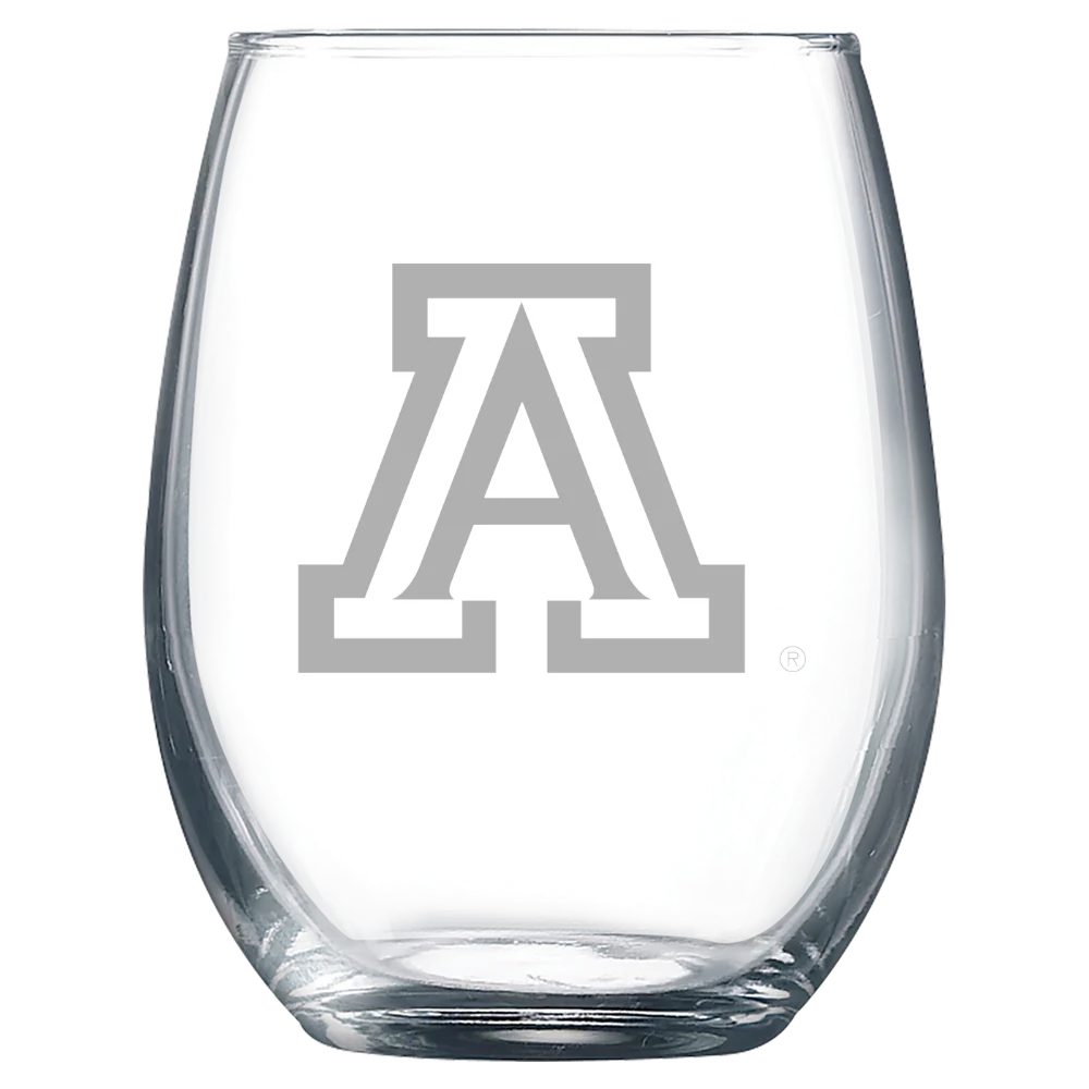 University of Arizona Polar Camel 9 oz. Stemless Wine Glass
