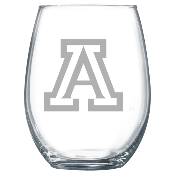 University of Arizona Polar Camel 15 oz. Stemless Wine Glass