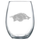 University of Arkansas, Fayetteville Polar Camel 15 oz. Stemless Wine Glass