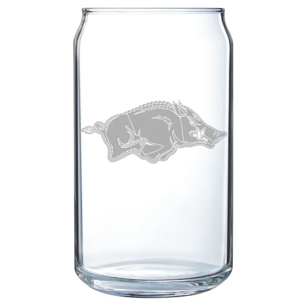 University of Arkansas, Fayetteville Polar Camel 16 oz. Can Glass