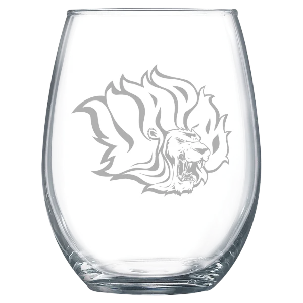 University of Arkansas, Pine Bluff Polar Camel 15 oz. Stemless Wine Glass