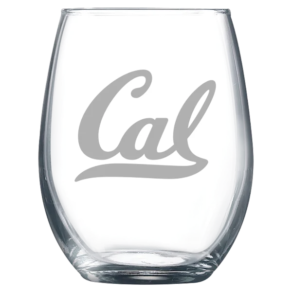 University of California, Berkeley Polar Camel 9 oz. Stemless Wine Glass