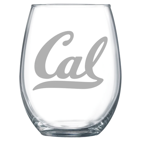 University of California, Berkeley Polar Camel 15 oz. Stemless Wine Glass