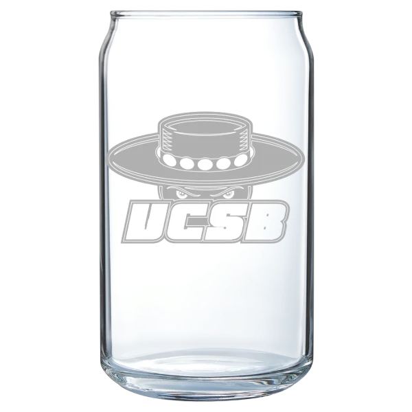 University of California, Santa Barbara Polar Camel 16 oz. Can Glass