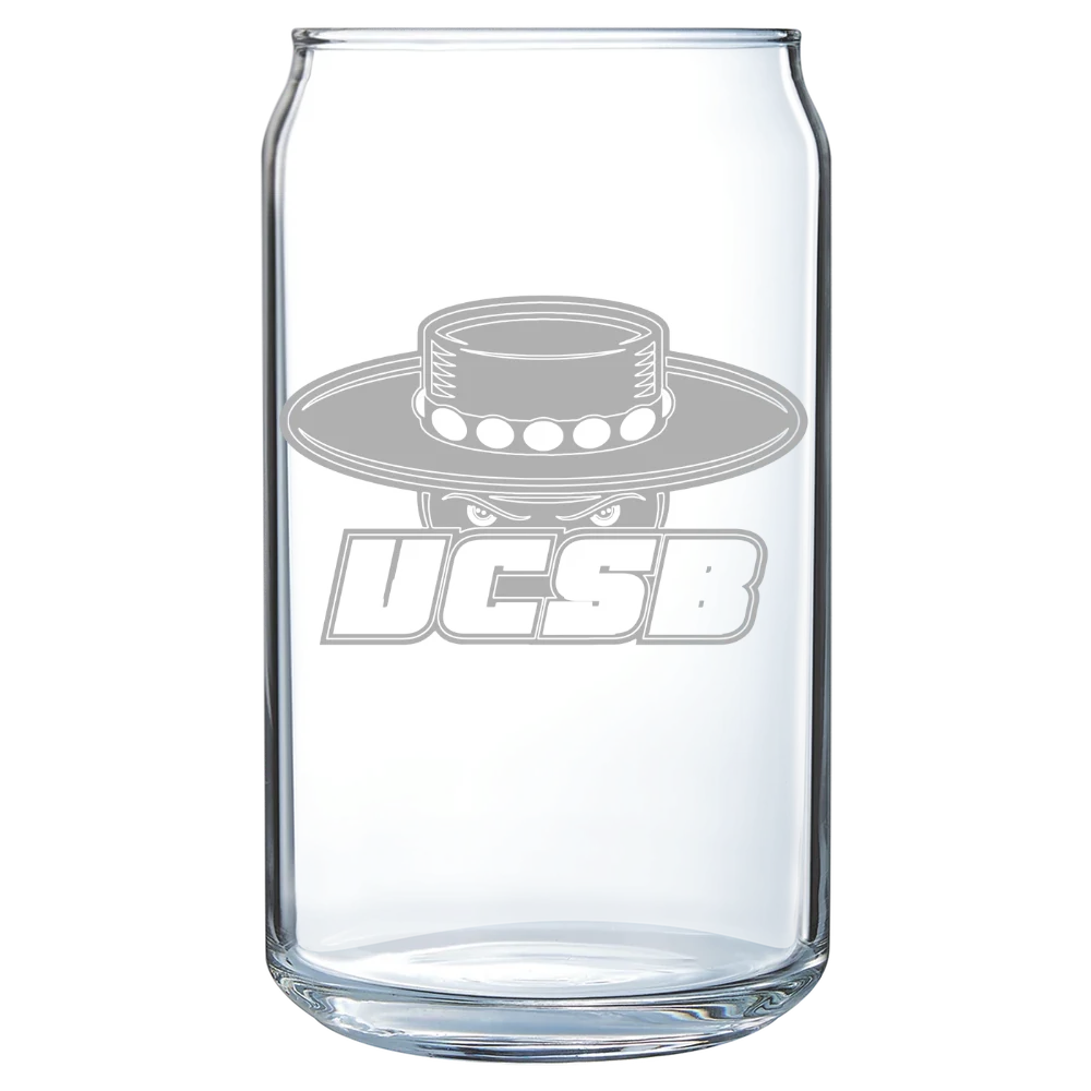University of California, Santa Barbara Polar Camel 16 oz. Can Glass