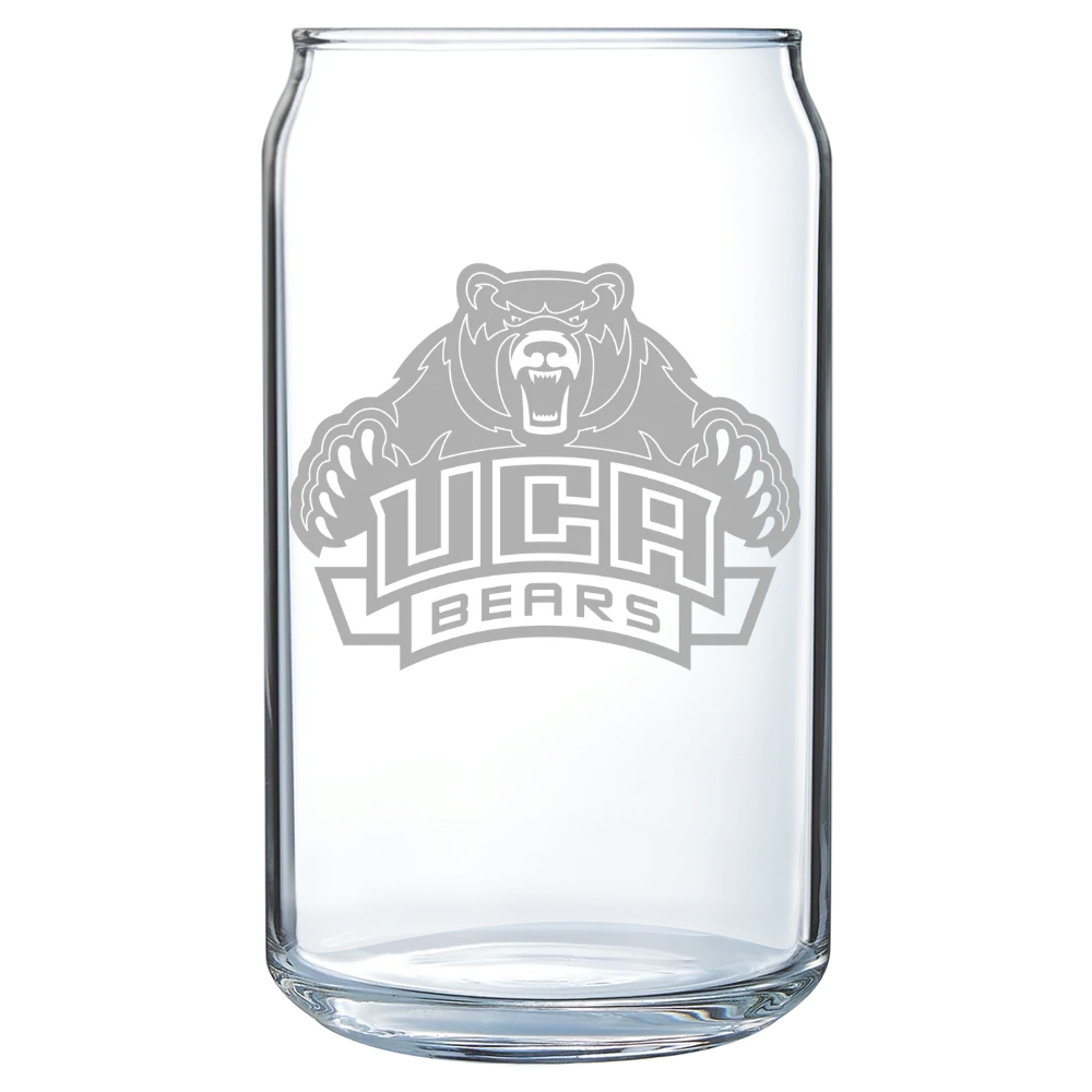 University of Central Arkansas Polar Camel 16 oz. Can Glass