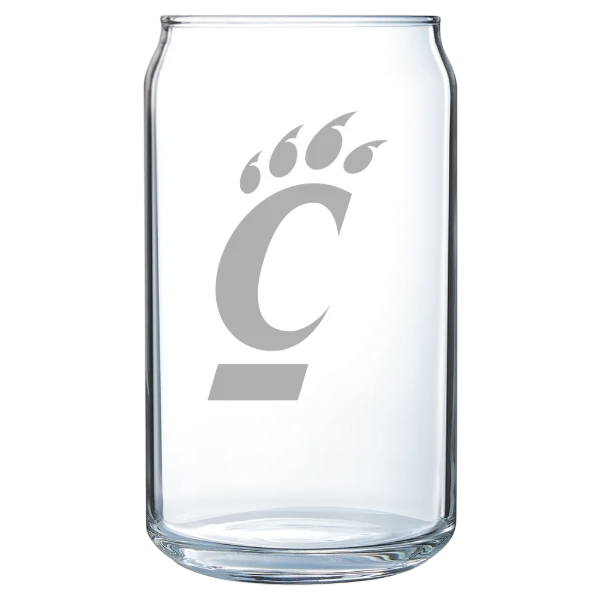 University of Cincinnati Polar Camel 16 oz. Can Glass