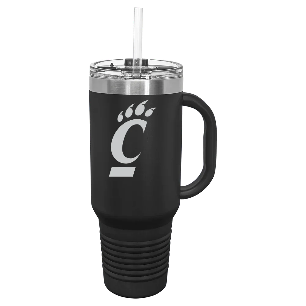 University of Cincinnati Polar Camel 40 oz. Travel Mug with Snap Lid & Straw