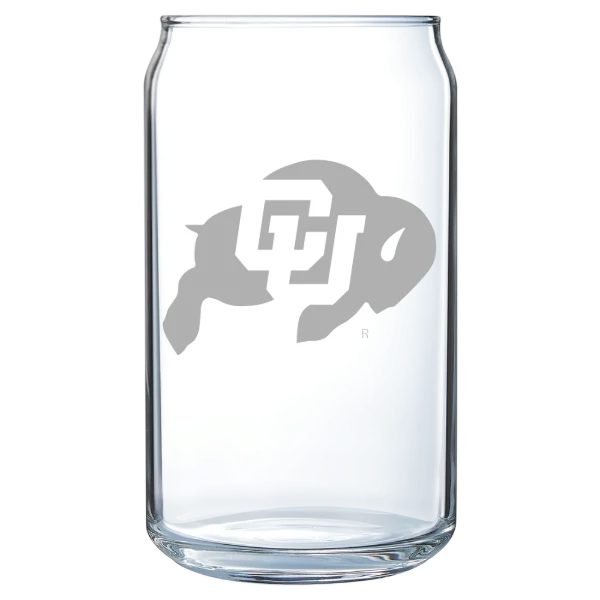 University of Colorado Boulder Polar Camel 16 oz. Can Glass