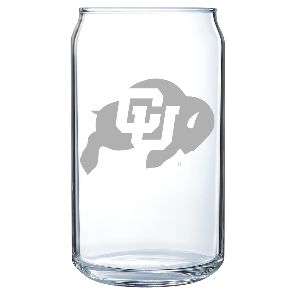 University of Colorado Boulder Polar Camel 16 oz. Can Glass