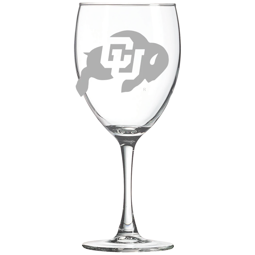 University of Colorado Boulder Polar Camel 10 1/2 oz. Wine Glass