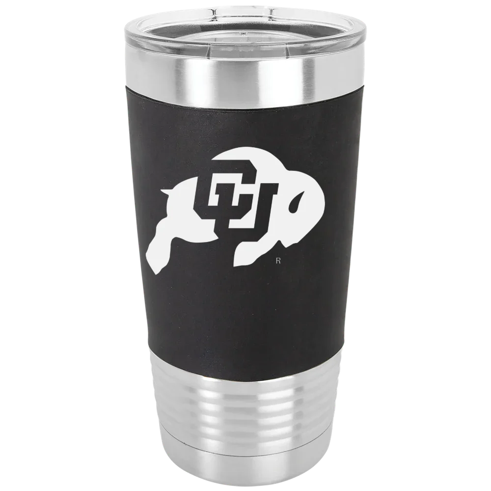 University of Colorado Boulder Polar Camel 20 oz. Silicone Grip Tumbler with Standard Lid