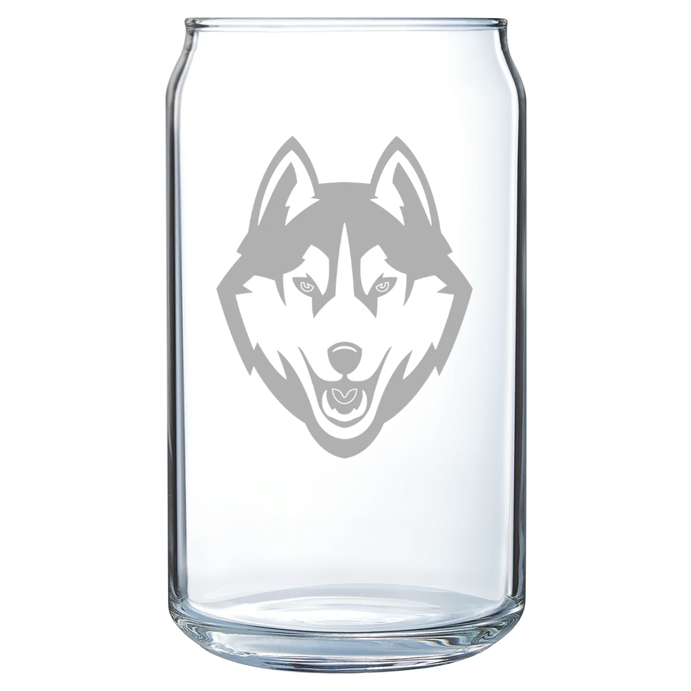 University of Connecticut Polar Camel 16 oz. Can Glass
