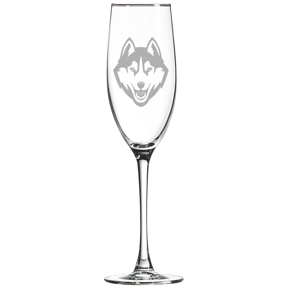 University of Connecticut Polar Camel 8 oz. Champagne Flute