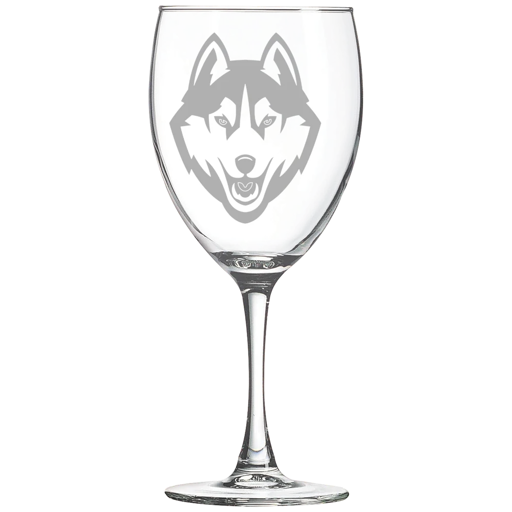 University of Connecticut Polar Camel 10 1/2 oz. Wine Glass