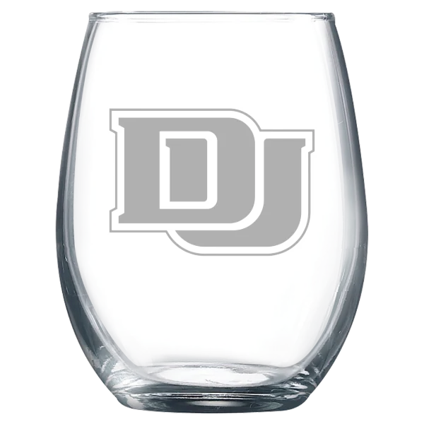 University of Denver Polar Camel 9 oz. Stemless Wine Glass