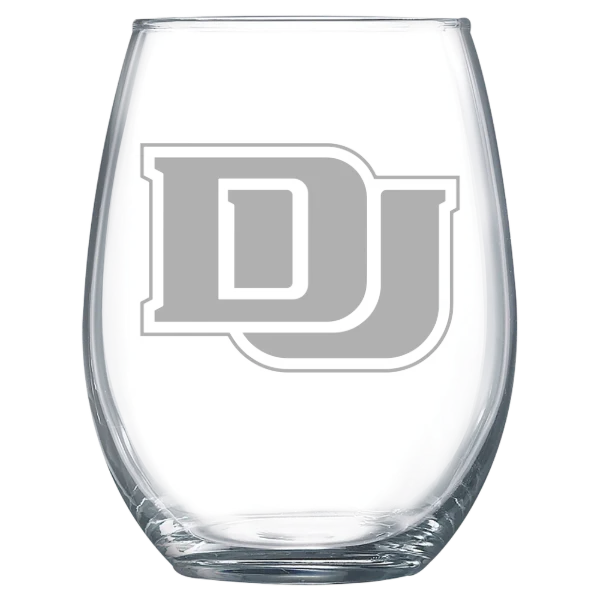 University of Denver Polar Camel 15 oz. Stemless Wine Glass