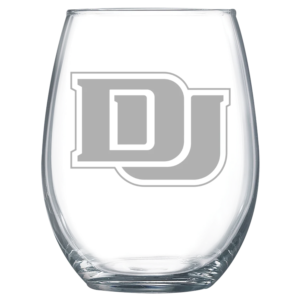 University of Denver Polar Camel 15 oz. Stemless Wine Glass
