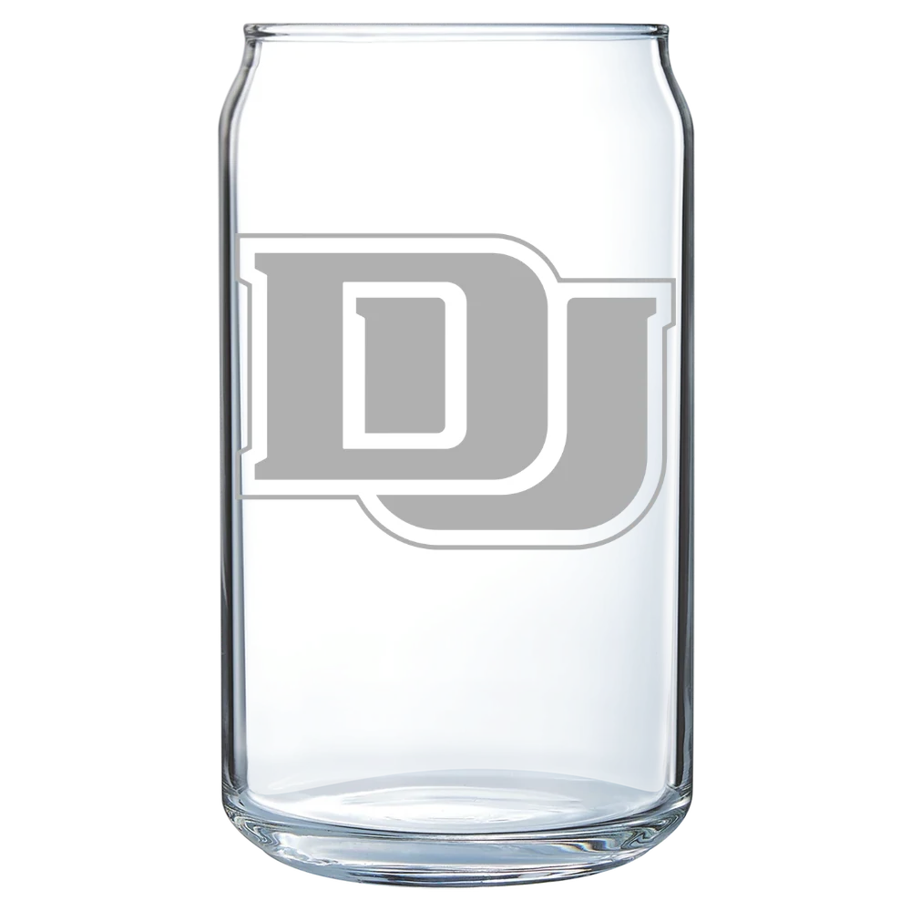 University of Denver Polar Camel 16 oz. Can Glass