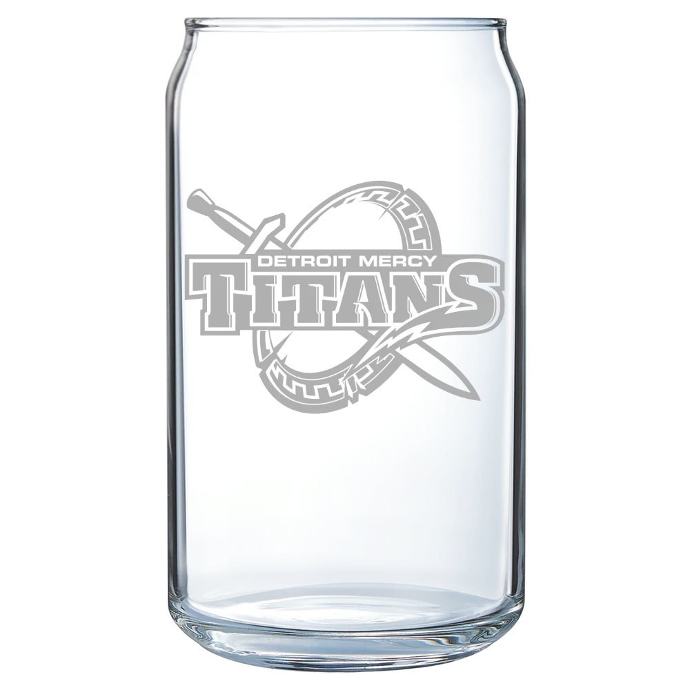 University of Detroit Mercy Polar Camel 16 oz. Can Glass