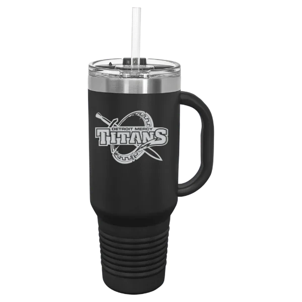 University of Detroit Mercy Polar Camel 40 oz. Travel Mug with Snap Lid & Straw
