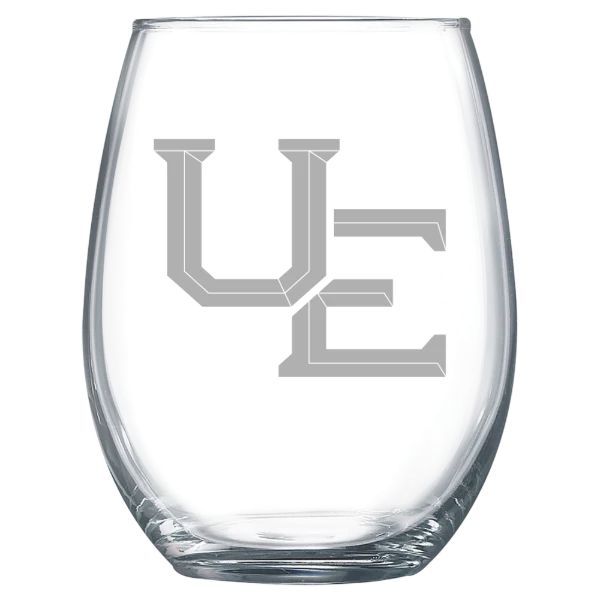 University of Evansville Polar Camel 15 oz. Stemless Wine Glass