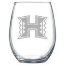 University of Hawaii, Manoa Polar Camel 15 oz. Stemless Wine Glass
