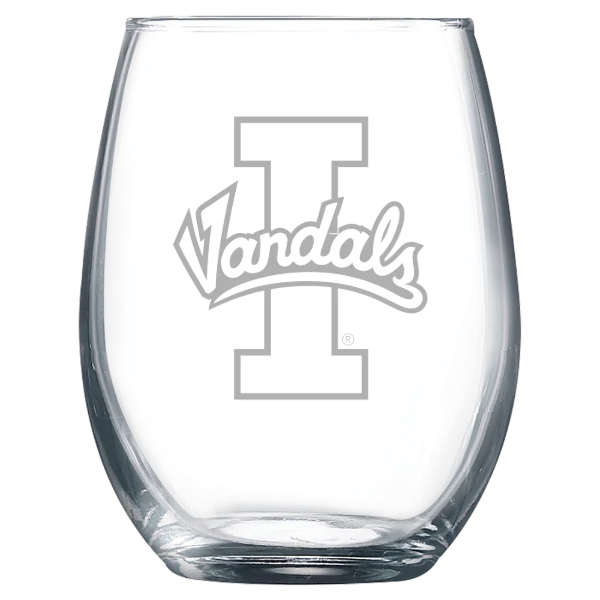 University of Idaho Polar Camel 9 oz. Stemless Wine Glass