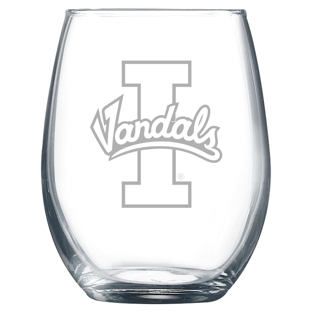 University of Idaho Polar Camel 9 oz. Stemless Wine Glass