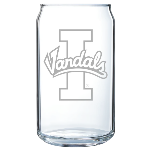 University of Idaho Polar Camel 16 oz. Can Glass