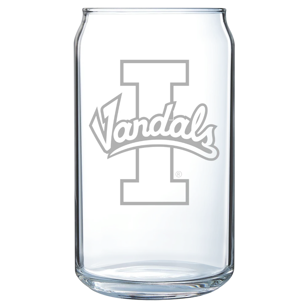 University of Idaho Polar Camel 16 oz. Can Glass