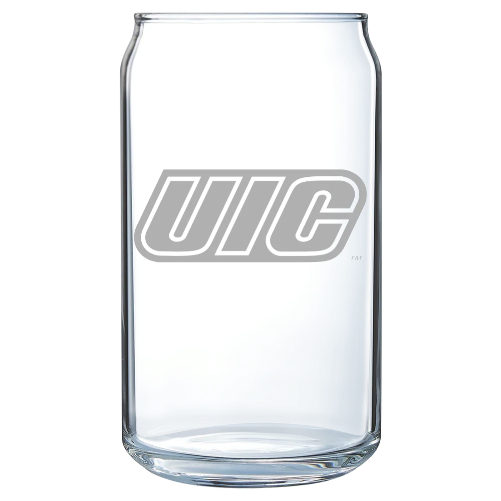 University of Illinois Chicago Polar Camel 16 oz. Can Glass