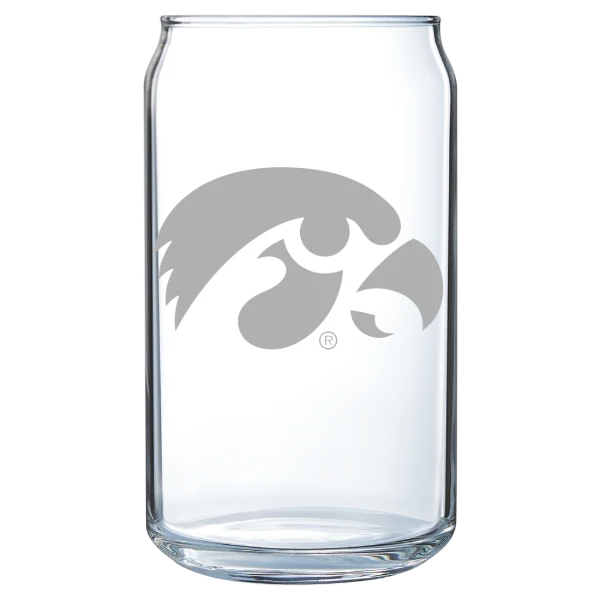 University of Iowa Polar Camel 16 oz. Can Glass