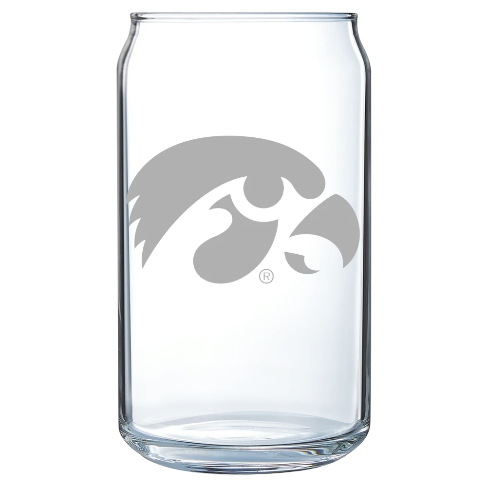 University of Iowa Polar Camel 16 oz. Can Glass