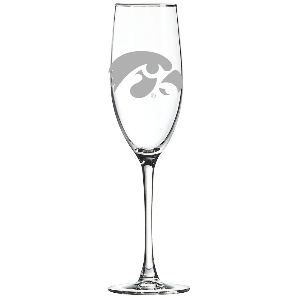 University of Iowa Polar Camel 8 oz. Champagne Flute