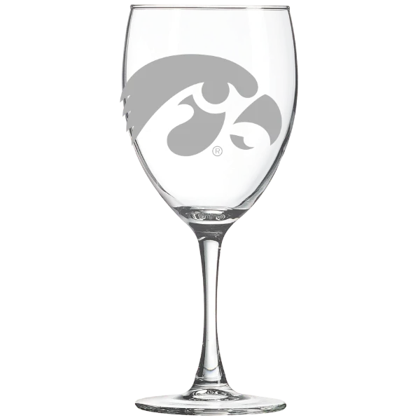 University of Iowa Polar Camel 10 1/2 oz. Wine Glass