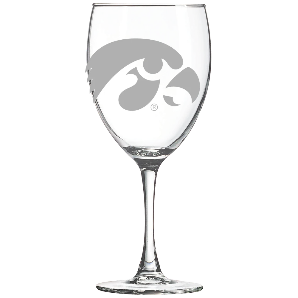 University of Iowa Polar Camel 10 1/2 oz. Wine Glass