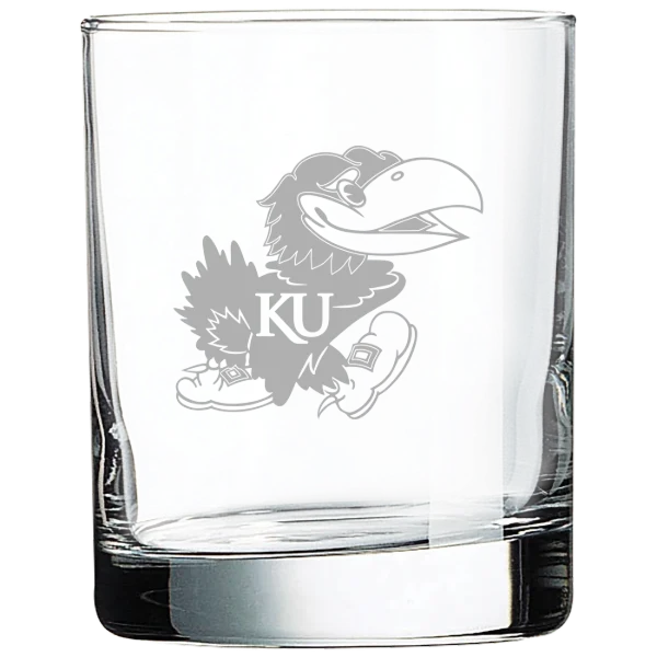 University of Kansas Polar Camel 10 1/2 oz. On The Rocks Glass
