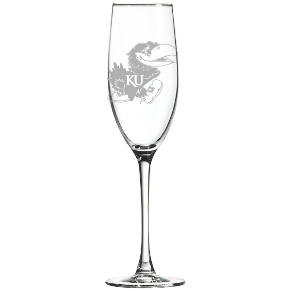 University of Kansas Polar Camel 8 oz. Champagne Flute