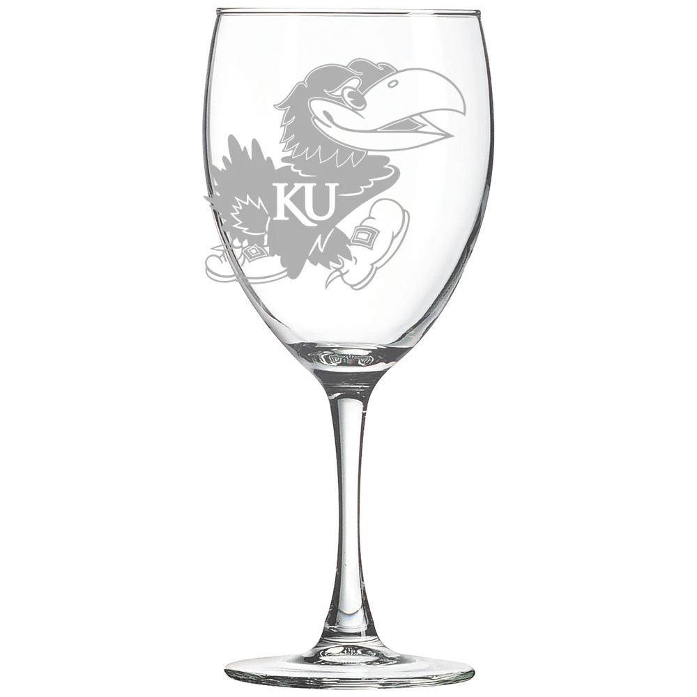 University of Kansas Polar Camel 10 1/2 oz. Wine Glass