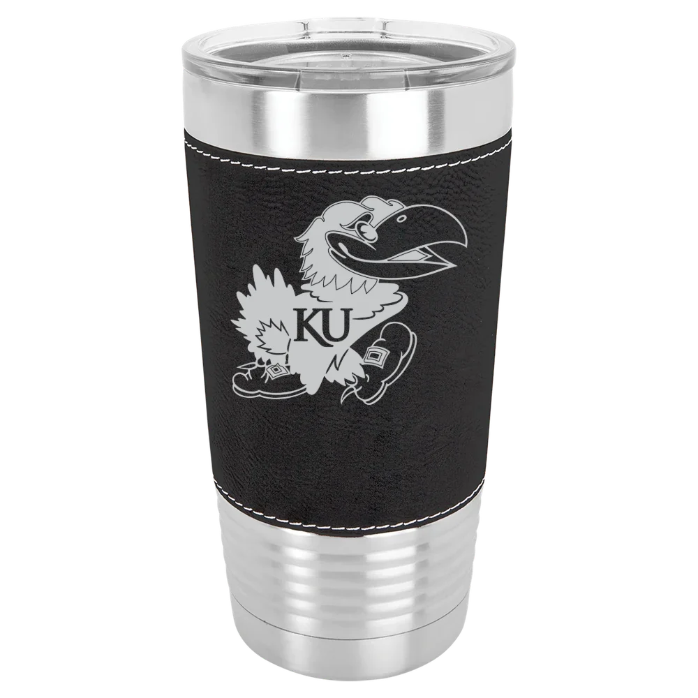 University of Kansas Polar Camel 20 oz. Leatherette Grip Tumbler with Standard Lid