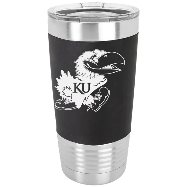 University of Kansas Polar Camel 20 oz. Silicone Grip Tumbler with Standard Lid
