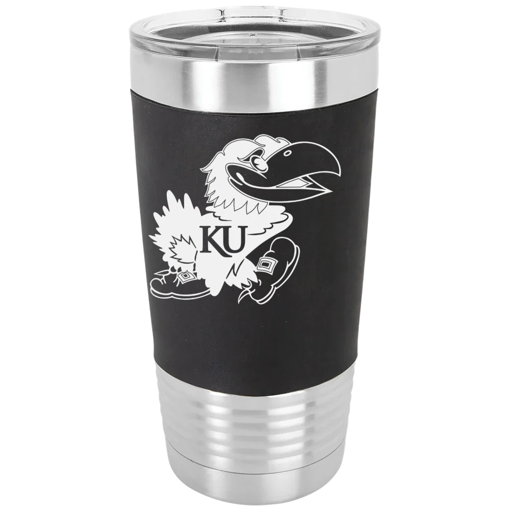 University of Kansas Polar Camel 20 oz. Silicone Grip Tumbler with Standard Lid