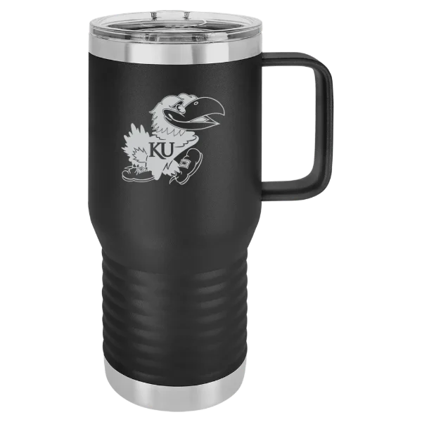 University of Kansas Polar Camel 20 oz. Travel Mug with Slider Lid
