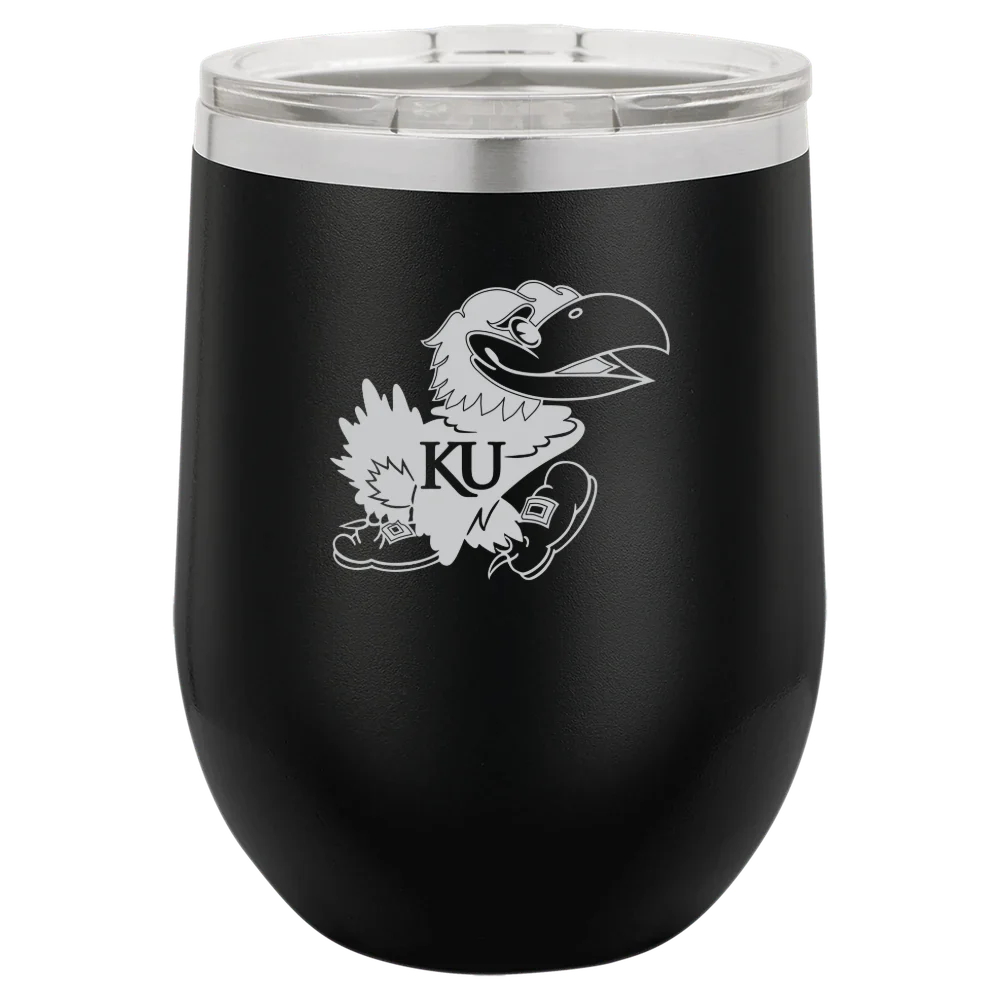 University of Kansas Polar Camel 12 oz. Stemless Wine Tumbler