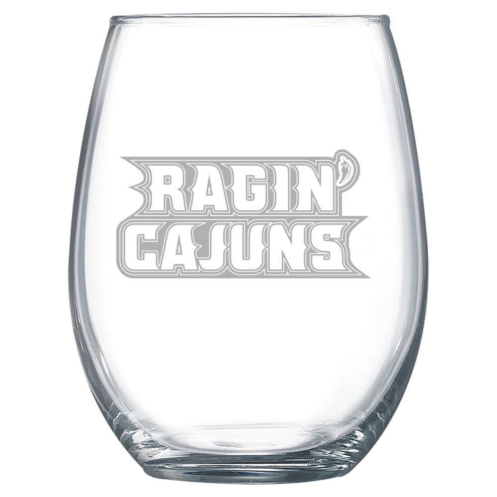 University of Louisiana at Lafayette Polar Camel 15 oz. Stemless Wine Glass