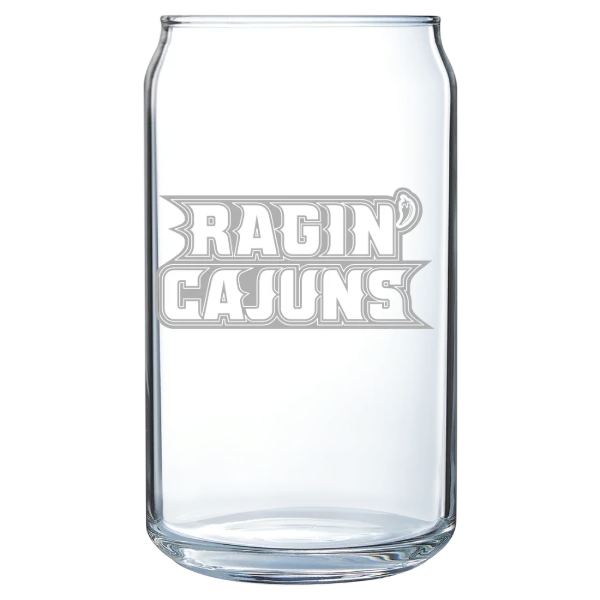 University of Louisiana at Lafayette Polar Camel 16 oz. Can Glass