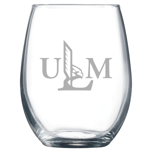 University of Louisiana Monroe Polar Camel 9 oz. Stemless Wine Glass